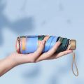 Ultraviolet Protection Mini Sun Umbrella Portable Lightweight 6-Folding Parasol Creative Multi-purpose Pocket Sunshade Umbrella Travel. 