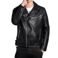 Denim Plus Black Leather jacket Men. 