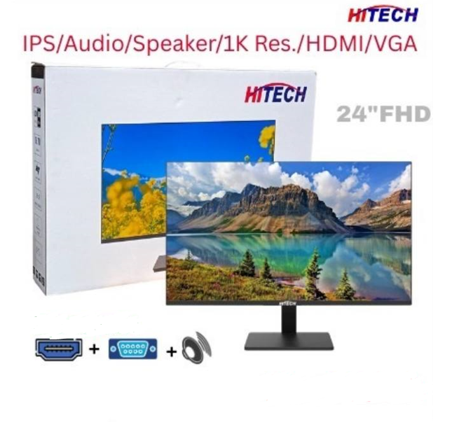 Monitor 24'' Full HD IPS audio speaker AMD FreeSync Borderless HDMI And Vga Port