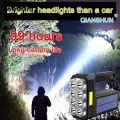 Wenefang Solar Searchlight 3 Lighting Modes Solar Rechargeable Portable Lamp Multifunctional Camping Emergency Luxury Light Outdoor Waterproof Strong Light Cob Torchlight 8 COB Ultra Bright Flashlight. 