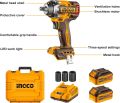 INGCO TOOLS  Brushless Impact Wrench 500Nm Nut-Busting Torque 650Nm. 