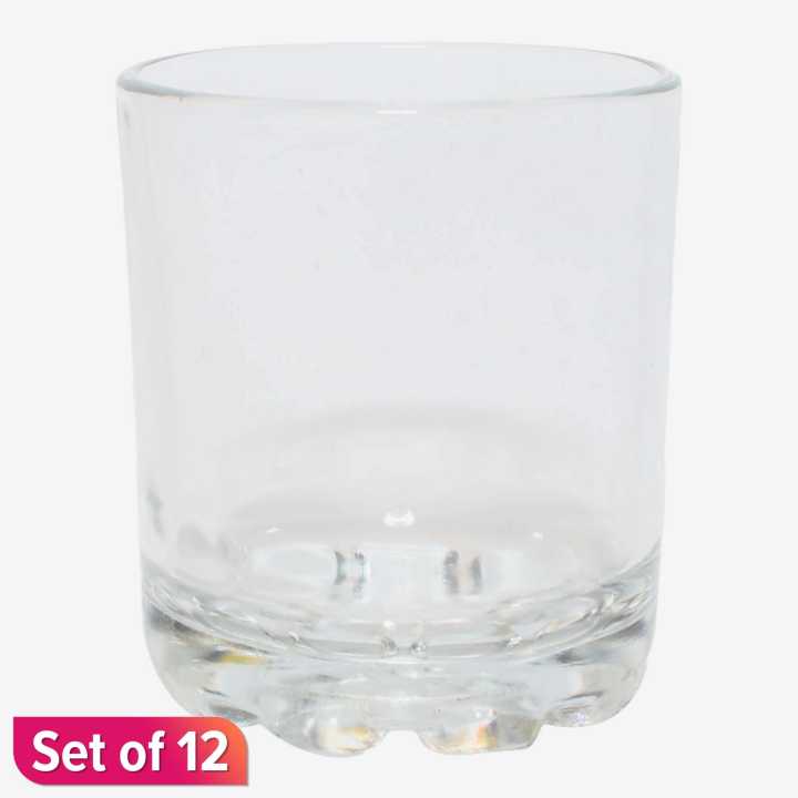 Transparent Line Design Drinking Glass 12pcs | Daraz.com.np