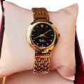 Full Golden Black Dial Waterproof Watch For Women. 