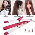 New style Shinon SH-8088 3 In 1 Professional Electric Hair Straightener - Best Quality series with 360 Rotation Swivel Cord - All In 1 Curling Rolling Crimping - Curler - Hair Roller. 