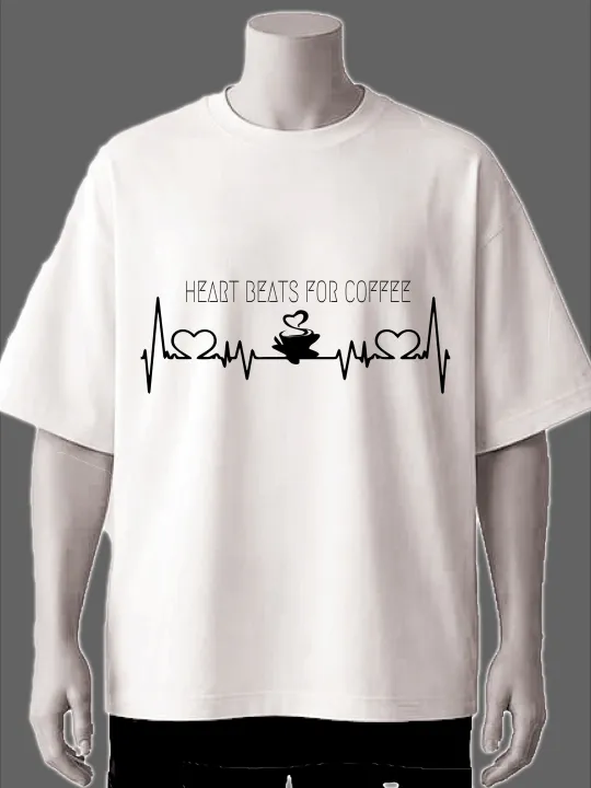 Heart%20Beats%20For%20Coffee"%20Heartbeat%20Graphic%20Printed%20Tshirt%20l%20Printed%20T%20shirts%20%7C%20Cream,%20Maroon,%20White%20-%20Image%202