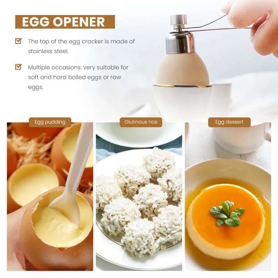 Stainless Steel Egg Cracker - Hard Boiled Egg Shell Remover Tool For Perfect Breakfast Eggs