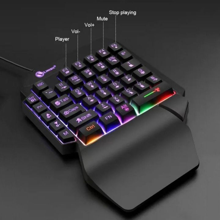 Single Handed Numpad Mini One Handedly Keyboard Ultra-slim Single Hand ...
