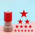 School Teachers Family Use Red Five-pointed Star Stamp Encourage Children Teaching Award Stamp Automatic Ink DUJU. 