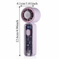 Low Noise Digital Display Refrigeration Electric Fan High Wind Speed Ice Cool Function Handheld Mini Fan Portable Quiet Operation Personal Cooling Fan Office. 