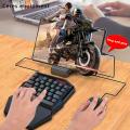 USB Wired One Handed Gaming Keyboard ,mouse and conecter RGB Backlit Keypad for PUBG Mobile. 