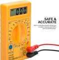 Digital Multimeter LCD AC DC Measuring Voltage Current for Home use. Campus Component Voltage Ampere Ohm Tester, Electronic Tester Yellow. 