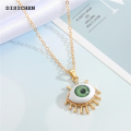 DISICHEN Fashion 1 Pcs Resin Evil Eye Pendant Necklaces For Women Gift Jewelry Colored Eyelash Turkish Blue Eye Sweater Clavicle Chain N241. 