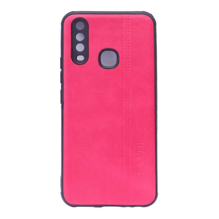 Vivo Y17 Pink/Black Mobile Back Cover