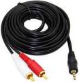 1.5 Meter 3.5 Mm Stereo Audio Male To 2 Rca Male Cable (Black). 