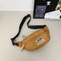 Casual Simple Japanese Harajuku Crossbody Bags Solid Color Zipper Shoulder Bags Versatile Nylon Waist Bag Female. 