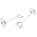 30 Pcs Card Holder Heart Shape Table Picture Stand Wire Tabletop Photo Holder Menu Clips for Wedding Party Number,Silver. 