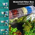 Durable Wall Mounted Fish Tank Silent Circulating Waterfall Filter Box With Water Pump Built-in Circulating Water Purifier for Home. 