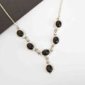 Pure silver Necklace with natural Black Star/24.7gm. 
