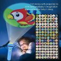 Cartoon 128 Patterns Children Projector Flashlight Early Education 16 Cards Baby Projector Torch Multiple colors Animal Pattern Flashlight Projector Toy Cognitive Learning. 