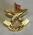 Nepali Flag Khukuri Cross Pin. 