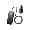 Remax 120W PD+QC Fast Car Charger with Digital Display RCC355. 