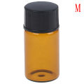 10PCS Mini Amber Glass Empty Essential Oil Bottle Sample Vials Brown 2ML 3ML 5ML Eshylala. 