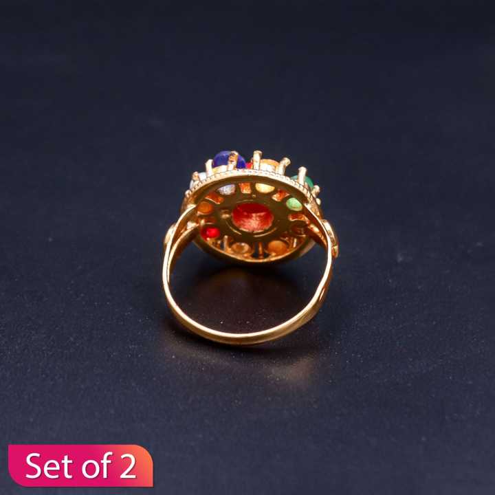 Gold%20Plated%20Fancy%20Panchratna%20Ring%20For%20Women%20Set%20Of%202%20-%20Image%204