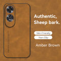 Lenuo For Oppo A60 Sheepskin Leather Shockproof Case Luxury Matte Back Cover. 