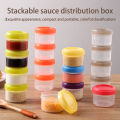 4Pcs 35ml Salad Dressing Containers To Go Plastic Twist Top Sauce Condiment Container With Lid Lunch Box Accessories. 