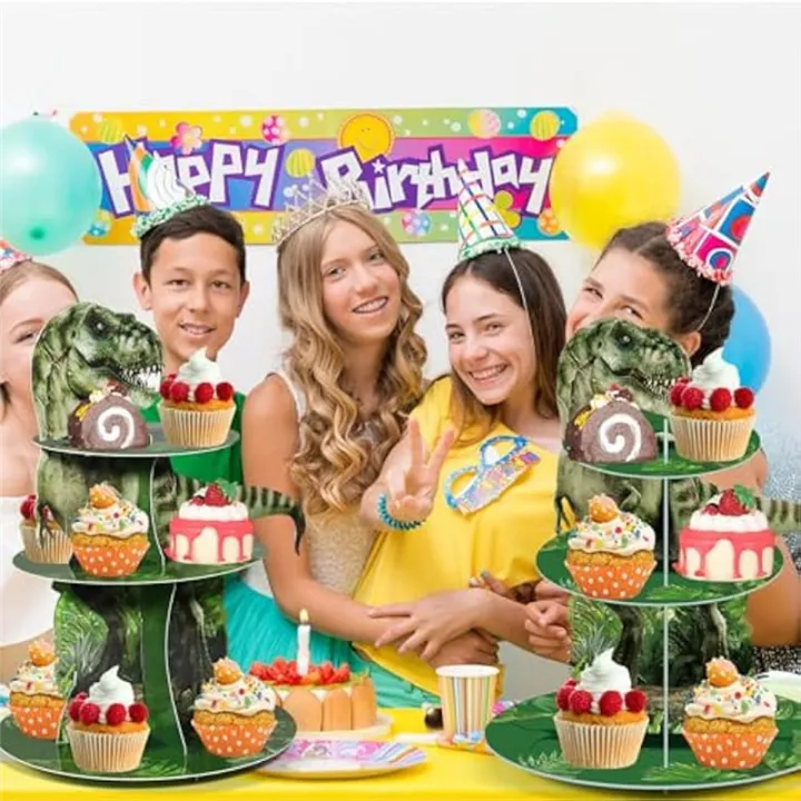 2%20Piece%203%20Tier%20Cupcake%20Stand%20Party%20Decorations%20Dinosaur%20Theme%20Cupcake%20Holder%20Decorations%20As%20Shown%20Dinosaur%20Dessert%20Tower%20for%20Kids%20-%20Image%204