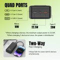 Ultima Boost 30K Pro 30000mAh Powerbank with 22.5W Fast Charging | Multi Layer Fire Protection | LED Display | 4 Ports |  Supports PD, QC3.0, Universal Compatibility | 2 Way Charging | ChargeSafe technology Power bank. 