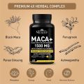 Mexmy Feel Eighteen MACA Capsule 1500mg with Black, Red, Yellow Maca & Tongkat Ali Extract | Boost Energy and Vitality Naturally | 60 Capsules. 