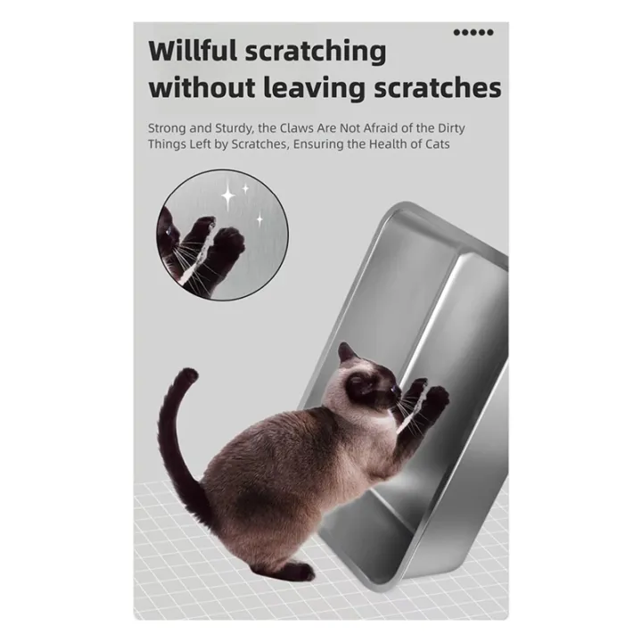Semi%20Enclosed%20Stainless%20Steel%20Litter%20Box%20with%20Lid%20Anti-Splashing%20High%20Sides%20for%20Cats%20Easy%20to%20Clean%20-%20Image%205