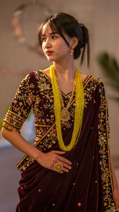 Magar%20Gurung%20Dark%20Purple%20Cultural%20Hand%20Embroidered%20Designer%20Dress%20Lehenga%20Choli%20Set%20-%20Image%208