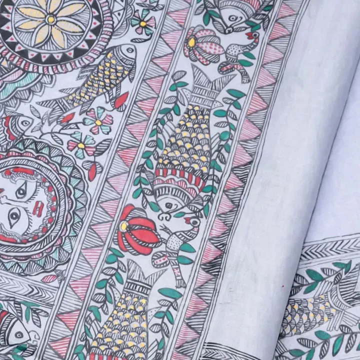 Mithila%20Art%20Handicraft%20Pure%20Cotton%20Saree%20For%20Women%20-%20Image%203