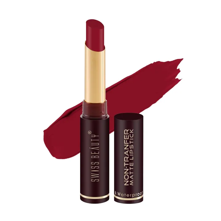 Swiss%20Beauty%20Non-Tranfer%20Matte%20Lipstick,%20Smooth%20&%20Waterproof,%202g%20-%20Image%202
