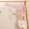 Hanging space hanger multi-functional double-layer single hanger sock dry storage box underwear hit new style/wardrobe windproof saving drying rack underwear. 