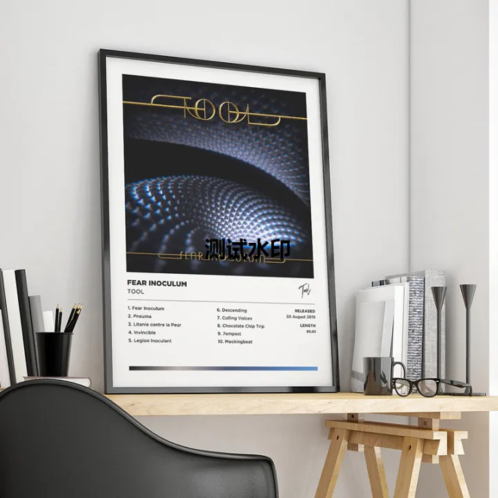 Office dormitory room wall art picture office vintage music album band ...