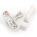 White Plastic T Shape Window Door Lock Safety Lever Handle Latch Child Security Hardware Accessories. 