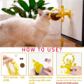 Pet Puzzle Toys Interactive Cat Slow Feeder Windmill Treat Dispensing Dog Toys with Powerful Suction Cup Pet Treat Toy. 