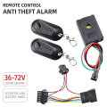 Electric Bicycle Alarm, Touch Start Electric Bike Alarm 36‑72V Anti Theft Security System for Electric Scooter Spare Parts Accessories Parts Black. 