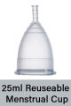 Imasafe Reusable Menstrual Cup, Certified Medical Grade Silicone - Medium Size. 