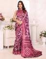 Womens Printed Mysore Art Silk Saree with Blouse Material free size Purple Color | Trendy Party & Festive Wear | Traditional Ethnic Fashion | Buy Online. 