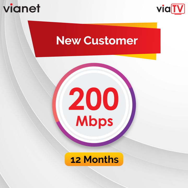 Vianet Ultra-Fi New Installation 12 Months 200 Mbps Internet Only