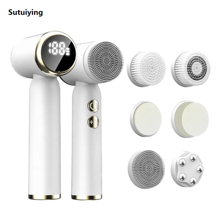 Sutuiying%20Hot%20Selling%206%20IN%201%20Electric%20Waterproof%20Silicone%20Cleansing%20New%20Brush%20Portable%20Replaceable%20Brush%20Heads%20-%20Image%204