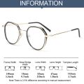 New Korean Retro Style Metal Golden Black Round Eye Glasses for Men/Women. Best Glasses for Girls/Boys. Top Trending Best Eyewear Glasses.. 