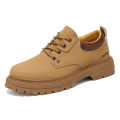 Spring Men's Shoes New breathable Martin boots men's trendy all-match non-slip wear-resistant short boots casual workwear safety shoes men. 