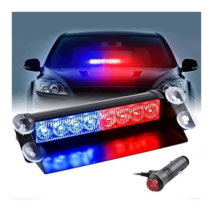 Vip 8 Led Rgb Emergency Strobe Warning Light Car Police Strobe Flash ...