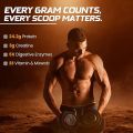 Osoaa Impact Whey Protein 1kg | Isolate & Concentrate | 24g Protein & 3g Creatine | 5X Digestive Enzymes for better Absorption | NABL Lab Tested | Belgian Chocolate Flavour. 