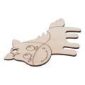 DIY Crafts Wooden Wooden Cutouts Animal Black Unfinished Wood Paint Crafts Home Decor. 